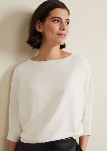 Phase Eight Cristine Knitwear White Canada | UDPCZH-645